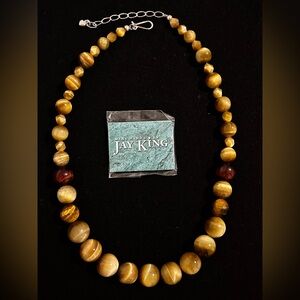 JAY KING DTR Graduated Tiger’s Eye Necklace - NEW